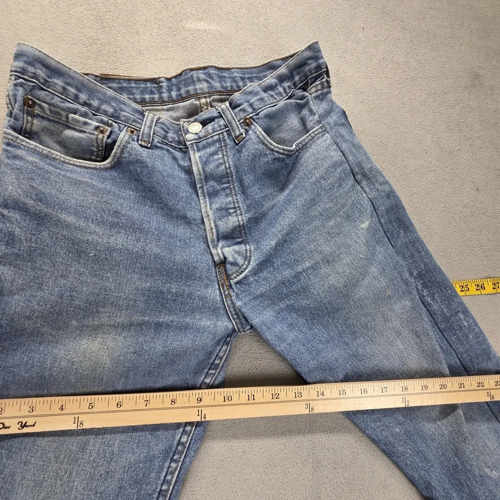 Vintage Levis 501 Jeans Mens Blue Button Fly Made in USA Altered Hem Fits 30x28